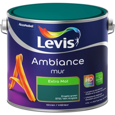 Afbeelding van Levis muurverf Ambiance mur extra mat 2.5l engels groen