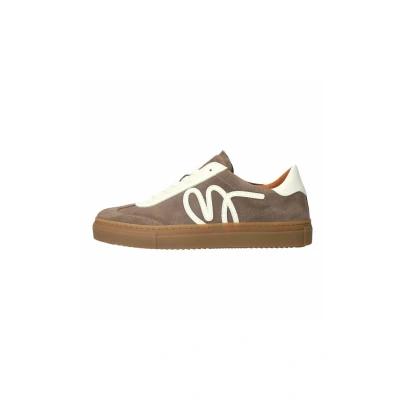 Afbeelding van Manfield Sneaker Sneakers laag, Dames, Maat: 36, Braun Veloursleer