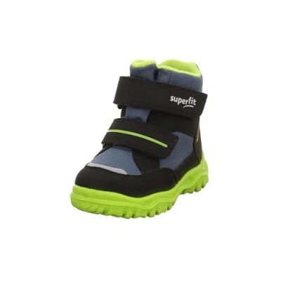 Afbeelding van superfit Husky1 Warm Gefütterte Gore tex sneeuwlaarzen voor jongens, zwart/lichtgroen 0000