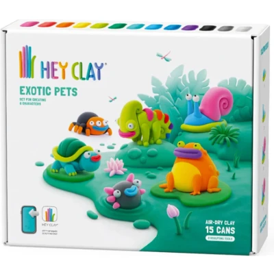 Afbeelding van Hey Clay Interactieve Boetseerklei Exotic Pets (15 kleuren)