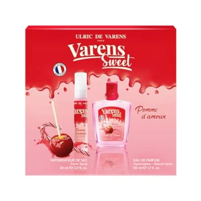 Image de ULRIC de Varens Coffret Parfum Sweet Pomme D&#039;Amour Eau Femme 50 ml + Vaporisateur Sac 20 Gourmand Fruité Made in France