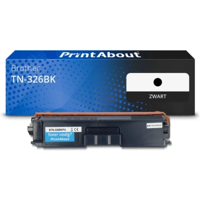 Afbeelding van Huismerk Brother TN 326BK Toner Zwart Hoge capaciteit