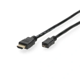Afbeelding van Micro HDMI kabel versie 1.4 (4K 30Hz) verguld / zwart 3 meter