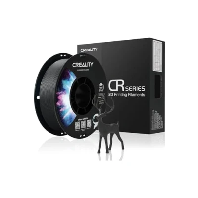 Afbeelding van Creality CR PETG 1,75 mm 3D printfilament, uitstekende taaiheid, hoge precisie, geurloos, niet giftig, vochtbestendig, 1 kg glanzend filament voor printer (zwart)