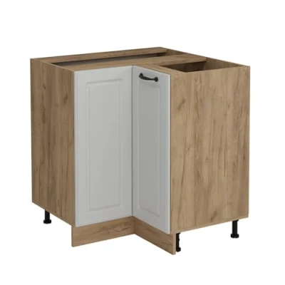 Afbeelding van Vicco Hoekkast R Line, Wit Landhuis/Krachtige eik goud, 75.6 cm zonder werkblad
