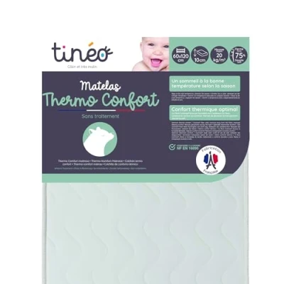 Afbeelding van Thermocomfortmatras 60 x 120 10 cm Wit TINO