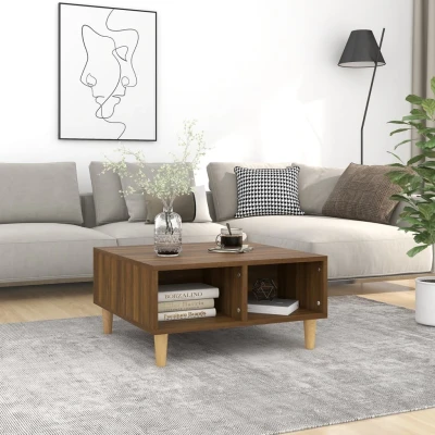Afbeelding van Salontafel 60x60x30 cm spaanplaat bruineikenkleurig
