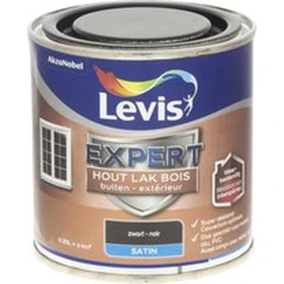 Afbeelding van Levis Expert lak buiten zijdeglans 0,25l zwart