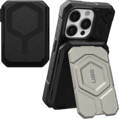 Afbeelding van Urban Armor Gear Magnetic Wallet Smartphone standaard Zwart, Zilver Geschikt voor: iPhone 12 mini, 12, Pro, Pro Max, 13