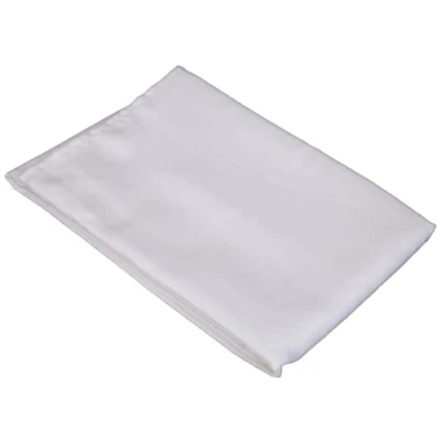 Afbeelding van Wit tafelkleed van polyester met formaat 140 x 200 cm Basic eettafel tafelkleden