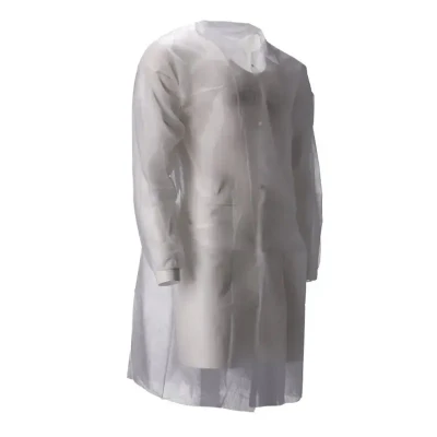 Afbeelding van Visitor jackets CMT Jacket PP Non Woven with Press Buttons 30gr White Size L
