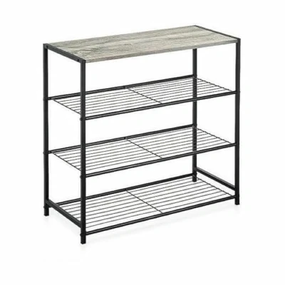 Afbeelding van Planken Confortime Zwart Metaal 60 x 30 63,5 cm (3 Stuks)