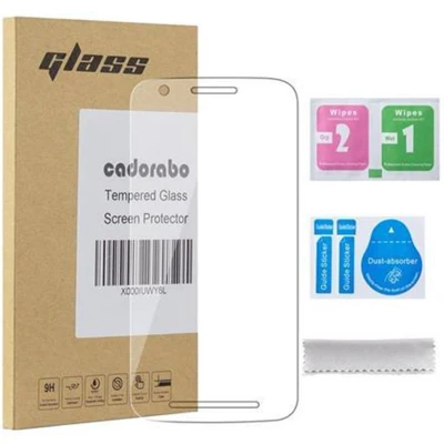 Afbeelding van Cadorabo Screenprotector geschikt voor Motorola MOTO E3 Pantser film Beschermende in KRISTALHELDER Geharde (Tempered) display beschermglas 9H hardheid met 3D Touch