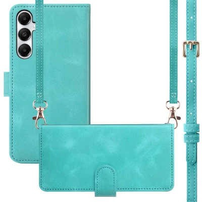 Afbeelding van imoshion Hoesje Geschikt voor Samsung Galaxy A15 (4G) / (5G) met Pasjeshouder Bookcase koord Turquoise