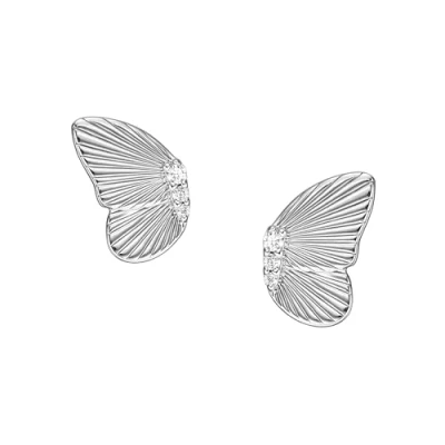 Afbeelding van Fossil dames Oorknopjes van Zilver met zirkonia JFS00621040 in de kleur
