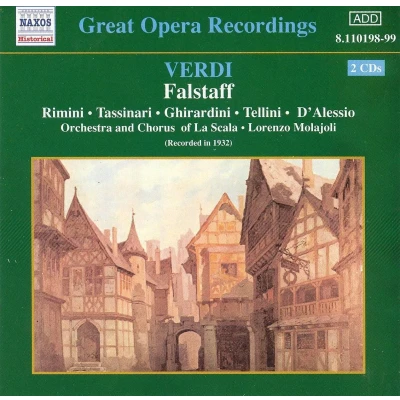 Afbeelding van Orchestra And Chorus Of La Scala Milan, Lorenzo Molajoli Verdi: Falstaff (2 CD)