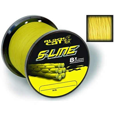 Afbeelding van Black Cat Gevlochten Lijn S Line Braided Yellow Maat : 0.45mm 50 kilo 400m