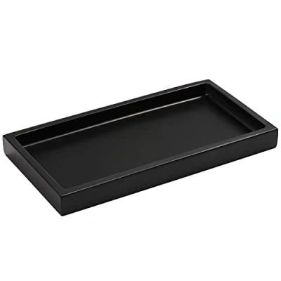Afbeelding van Luxspire badkamerbakje, harsijdelheidsbakje, rechthoekige organizer, sieradenopslag, dienblad, minidienblad voor stof, kaarsen, handdoek, kleine cosmetische plant