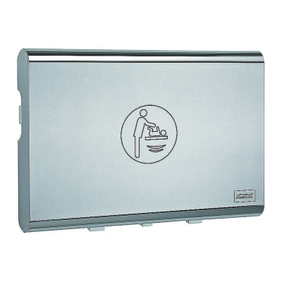Afbeelding van Mediclinics Babyverschoontafel wandmodel horizontaal RVS