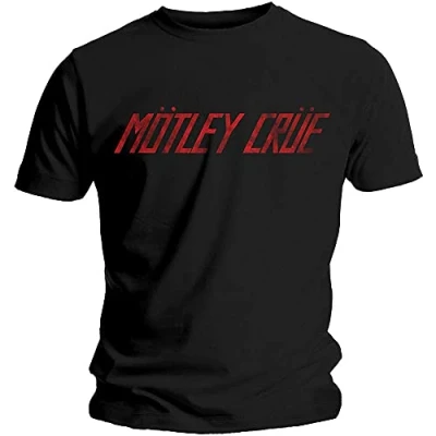 Afbeelding van Motley Crue Distressed Logo Heren T shirt XL Zwart