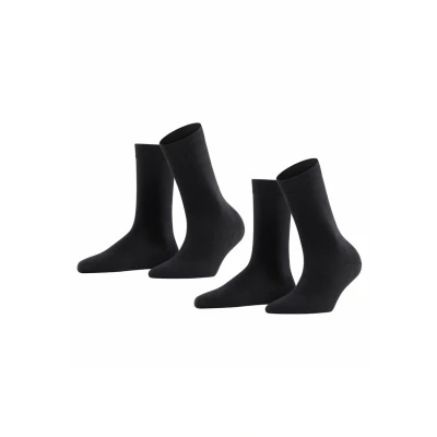 Afbeelding van Falke dames Softmerino sokken 2 pack in de kleur Zwart, maat: 37/38