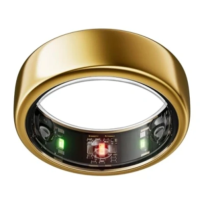 Image de Oura Gen3 Horizon Anneau connecté taille 11, Gold Suivi sommeil, fréquence cardiaque et activité Max. 7 jours d&#039;autonomie Compatible iOS/Android Baguier pour trouver votre