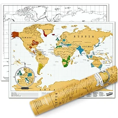 Afbeelding van Kras Wereldkaart Scratch Map Travel Reiseditie