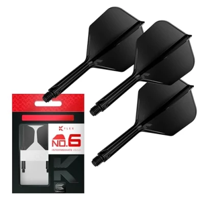 Afbeelding van Target K Flex Black NO6 Dart Flights Intermediate