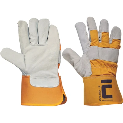 Afbeelding van Cerva ACUTA GREY handschoen 10 cm cuff 01010105 12 stuks Geel