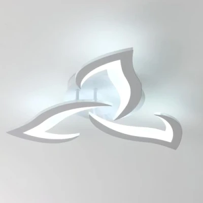 Afbeelding van Comely Led plafondlamp, 58 cm, 36 W, moderne woonkamerkroonluchter, voor woonkamer, slaapkamer, keuken, eetkamer, koud wit licht, 6500 K,