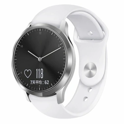 Afbeelding van Garmin Venu 3s / Vivoactive 4s 2s Vivomove Forerunner 255s Sportbandje Maat: Large Wit