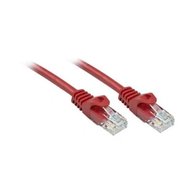 Image de Lindy Basic Cordon de raccordement RJ 45 (M) pour 3 m UTP CAT 6 moulé sans crochet rouge