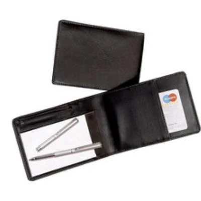 Image de Alassio Etui bloc notes &quot;GUBBIO&quot; , en cuir nappa, noir