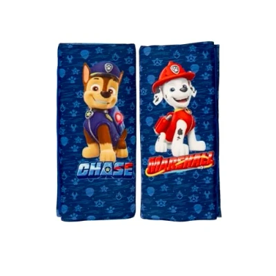 Afbeelding van PAW PATROL Set van 2 mini veiligheidsgordelkussens voor jongens met Chase en Marshall karakters. Perfect veiligheidsgordels kinderen. Bijzonder comfortabel