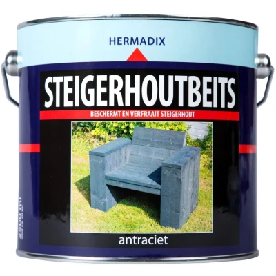 Afbeelding van Hermadix Steigerhoutbeits Antraciet 2,5 liter