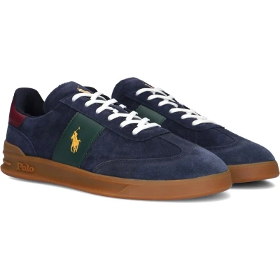 Afbeelding van Polo Ralph Lauren Unisex Sneakers laag, Maat: 40, Navy/wine/forest Veloursleer