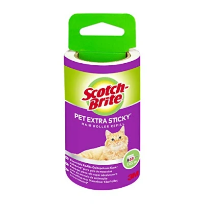Afbeelding van Scotch Brite pluizenkleefroller navulling, extra klevend voor dierenhaar, 48 vellen kleefroller