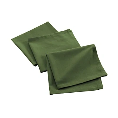 Afbeelding van douceur d&#039;intérieur, 3 servetten (40 x 40 cm) Mistral Groen, Gerecycled Katoen