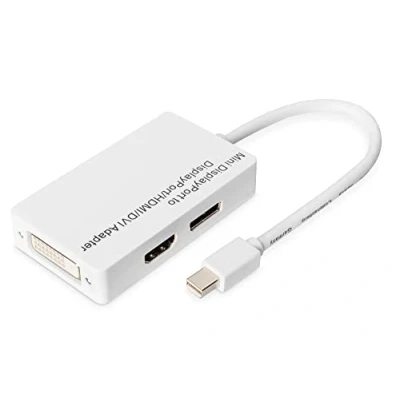 Afbeelding van Digitus DB 340509 002 W DisplayPort kabel DVI / HDMI Adapter bus, A D 24+1 polige bus 0.20 m Wit Afgeschermd (dubbel),
