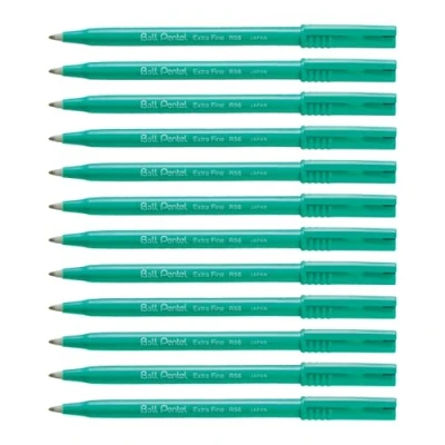 Afbeelding van Pentel R56 A balviltstiften, 0,6 mm punt, zwart, 12 stuks
