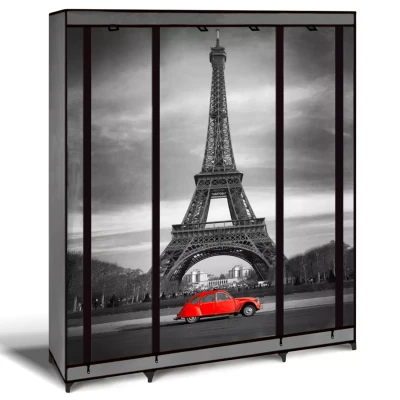 Image de Armoire de rangement penderie pliable vêtements en tissu PARIS dressing XXL