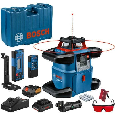 Image de BOSCH GRL 600 CHV laser de rotation rouge avec récepteur LR 60 en mallette (1x batterie 4.0Ah + chargeur) 0601061F00