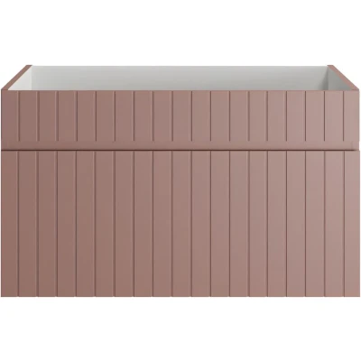 Afbeelding van Roze hangmeubel onder wastafel met strepen 80 cm SATARA L x H 46 D