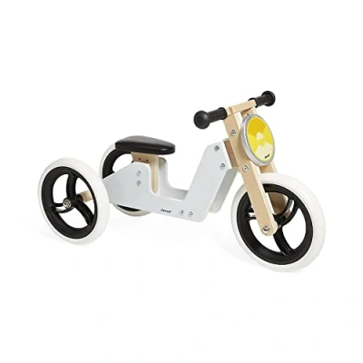 Afbeelding van Janod Bikloon 2 In 1 Driewieler En Loopfiets Retro Uitstraling Een Richtingsstuur Om Gemakkelijk Te Bewegen Met hoogte Verstelbaar Zitje Geschikt Vanaf 18 Maanden