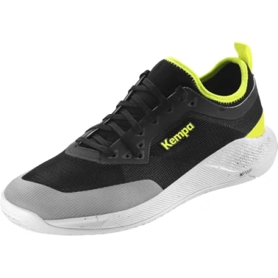 Afbeelding van Kempa Kourtfly Handbalschoenen, Heren, Maat: 48, Black/fluo yellow Textiel/ synthetisch