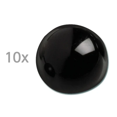 Image de Maul boule demi sphère magnétique 30 mm noire (10 pièces)