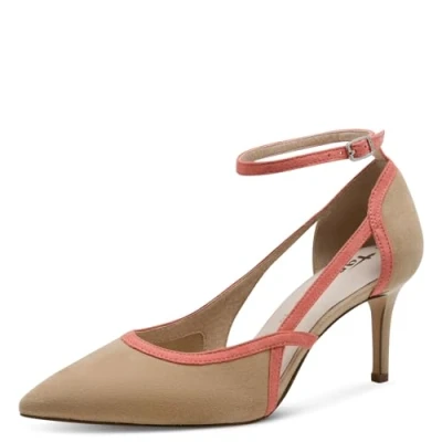 Afbeelding van Tamaris Klassieke pumps, Dames, Maat: 36, Tan comb Leer en textiel
