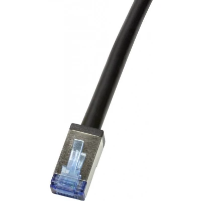 Afbeelding van LogiLink CQ7093S RJ45 Netwerkkabel, patchkabel CAT 6A S/FTP 10.00 m Zwart Afgeschermd, UV bestendig, Oliebestendig 1 stuk(s)