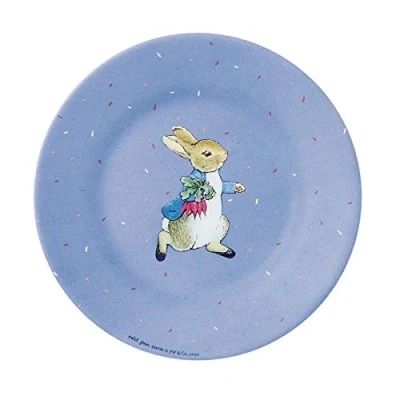 Image de Assiette Pierre lapin jaune et bleue Petit Jour Paris