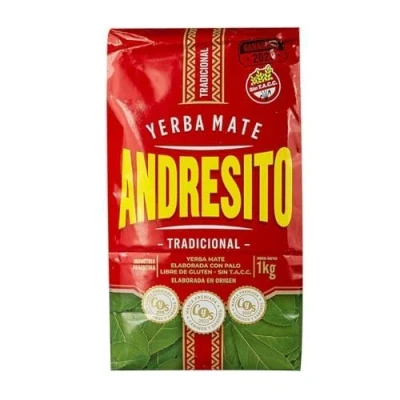 Afbeelding van Andresito Tradicional 1000 g Yerba Mate uit Argentinië Losse thee met stelen